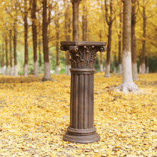 Load image into Gallery viewer, OUTOUR Unique Magnesium Oxide Corinthian Greek Column Pillar with Stand Base Pedestal for Indoor Outdoor Garden Backyard Courtyard Patio Decor33.5’’High,Antique Bronze