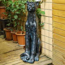 Load image into Gallery viewer, OUTOUR 35.5''H Large Leopard Statue Outdoor Leopard Statues MGO Cheetah Statue Leopard Sculpture Cheetah Sculpture for Home Decor Garden Decorative Outdoor Sculpture Patio Yard,Bronze Color