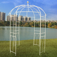 Load image into Gallery viewer, OUTOUR French Style Birdcage Shape Heavy Duty Gazebo, 9' Highx 6'6" Wide, Pergola Pavilion Arch Arbor Arbour Plants Stand Rack for Wedding Outdoor Garden Lawn Backyard Patio,Climbing Vines,Roses,White