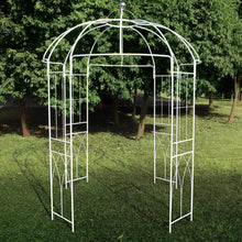 Load image into Gallery viewer, OUTOUR French Style Birdcage Shape Heavy Duty Gazebo, 9' Highx 6'6" Wide, Pergola Pavilion Arch Arbor Arbour Plants Stand Rack for Wedding Outdoor Garden Lawn Backyard Patio,Climbing Vines,Roses,White