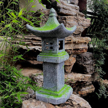 Load image into Gallery viewer, 31.5’’High Japanese Pagoda Statue Moss-Covered Retro Miniature Tower Lantern Garden Decoration Figurines Outdoor Asian Decoration Zen Courtyard Landscape