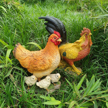 Load image into Gallery viewer, Garden Mother Hen and Baby Chick Statue Sculpture Standing Resin Farm Animal Decoration Chicken Sculpture Yard Art Outdoor Lawn Decoration 13.7'' High