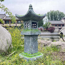 Load image into Gallery viewer, 31.5’’High Japanese Pagoda Statue Moss-Covered Retro Miniature Tower Lantern Garden Decoration Figurines Outdoor Asian Decoration Zen Courtyard Landscape