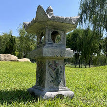 Load image into Gallery viewer, 23.6’’High Asian Orchid Pagoda Statue Miniature Tower Lantern Garden Decoration Figurines Outdoor Japanese Decoration Zen Courtyard Landscape