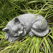 Load image into Gallery viewer, Garden Sleeping Cat Memorial Stone Cat Grave Marker Remembrance Cat Statues for Garden,Patio,Lawn,Grave Decor Pet Sympathy Gift