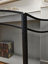 Load image into Gallery viewer, Kamin Kunge 3 Panels Fireplace Screen with Arch Frame Simple Design 48"(L) x 29"(H),Black