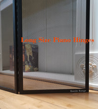 Load image into Gallery viewer, Kamin Kunge 3 Panels Fireplace Screen with Arch Frame Simple Design 48"(L) x 29"(H),Black