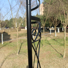 Load image into Gallery viewer, OUTOUR Stereoscopic Metal Garden Arch Arbor Arbour Archway with Graceful Curve for Climbing Plants Outdoor Garden Lawn Backyard Patio Wedding Black