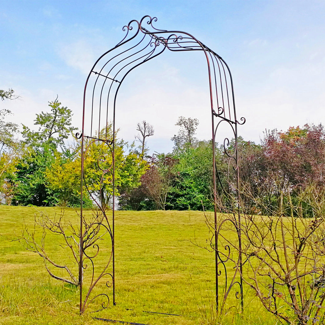 OUTOUR Classical French Style Garden Arch with Hook, 7'6