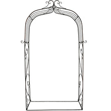 Load image into Gallery viewer, OUTOUR Classical French Style Garden Arch with Hook, 7&#39;6&quot;High x 4&#39;5&quot;Wide, Garden Arbor Arbour Archway for Climbing Plants Roses Vines, Outdoor Garden Lawn Backyard Patio, Antique Copper
