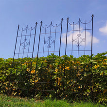 Load image into Gallery viewer, OUTOUR Larger Garden Trellis Plant Support Wire Lattice Grid Panel Stake Fence, 72"x20", for Climbing Plants Vegetables Clematis Lawn Backyard, Black