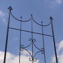 Load image into Gallery viewer, OUTOUR Larger Garden Trellis Plant Support Wire Lattice Grid Panel Stake Fence, 72"x20", for Climbing Plants Vegetables Clematis Lawn Backyard, Black