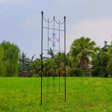 Load image into Gallery viewer, OUTOUR Larger Garden Trellis Plant Support Wire Lattice Grid Panel Stake Fence, 72"x20", for Climbing Plants Vegetables Clematis Lawn Backyard, Black