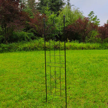 Load image into Gallery viewer, OUTOUR Larger Garden Trellis Plant Support Wire Lattice Grid Panel Stake Fence, 72"x20", for Climbing Plants Vegetables Clematis Lawn Backyard, Black