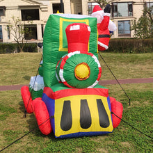 Load image into Gallery viewer, OURTOUR Christmas Inflatable 6.9FT Long Train Father Christmas Holiday Party Decoration