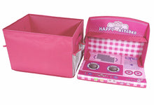 Load image into Gallery viewer, LUNALUKA Multifunctional Mini Store Grocery Stand Toy Box Storage Basket Organizer Roleplay Pretend Play Foldable Chair Home Organization for Kids Room Girls Boys Playroom