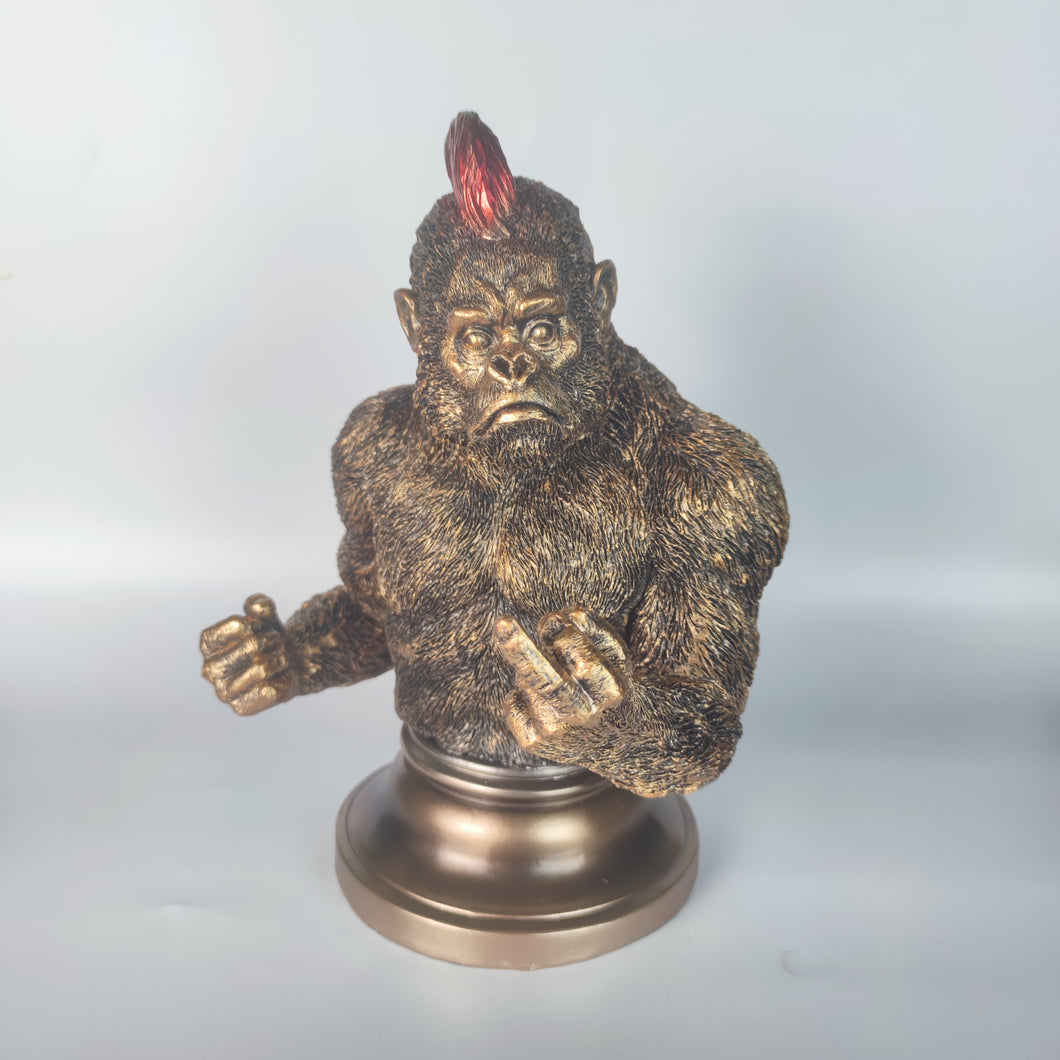 GENUINQ Gorilla Statue Home Decorations Vintage Resin Statue Sculpture for Study Shelves Decor