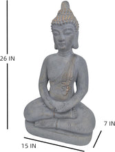 Load image into Gallery viewer, MGO Buddha Statue 26&#39;&#39;H Meditative Indian Buddha Statue Buddha Sculpture with Dhyana Mudra Hand Gesture for Tranquil Home Decor Living Room Bedroom Office Tabletop and Gifts
