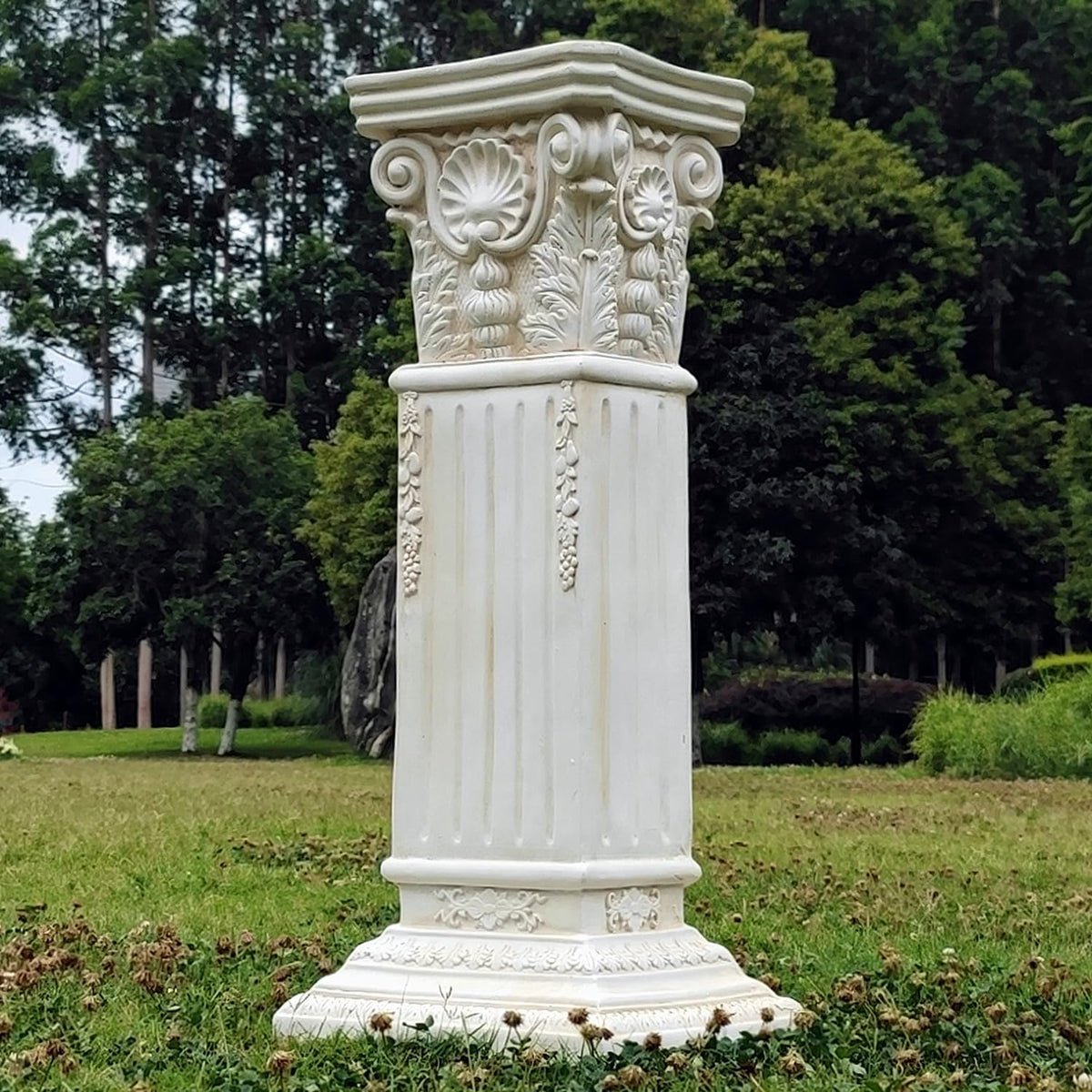 35.5’’High Exquisite Magnesium Oxide Corinthian Greek Roman Square Col ...