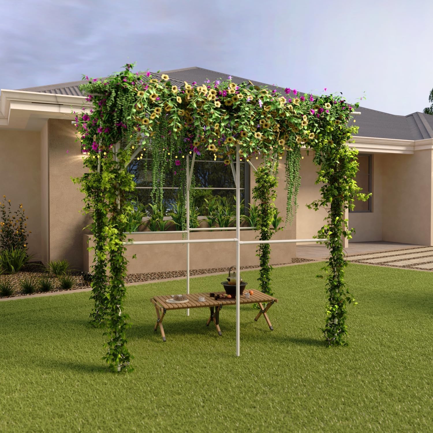 Grape Vine Trellis Diagram 79'' L X 59'' W X 79'' H Grape Vine Support