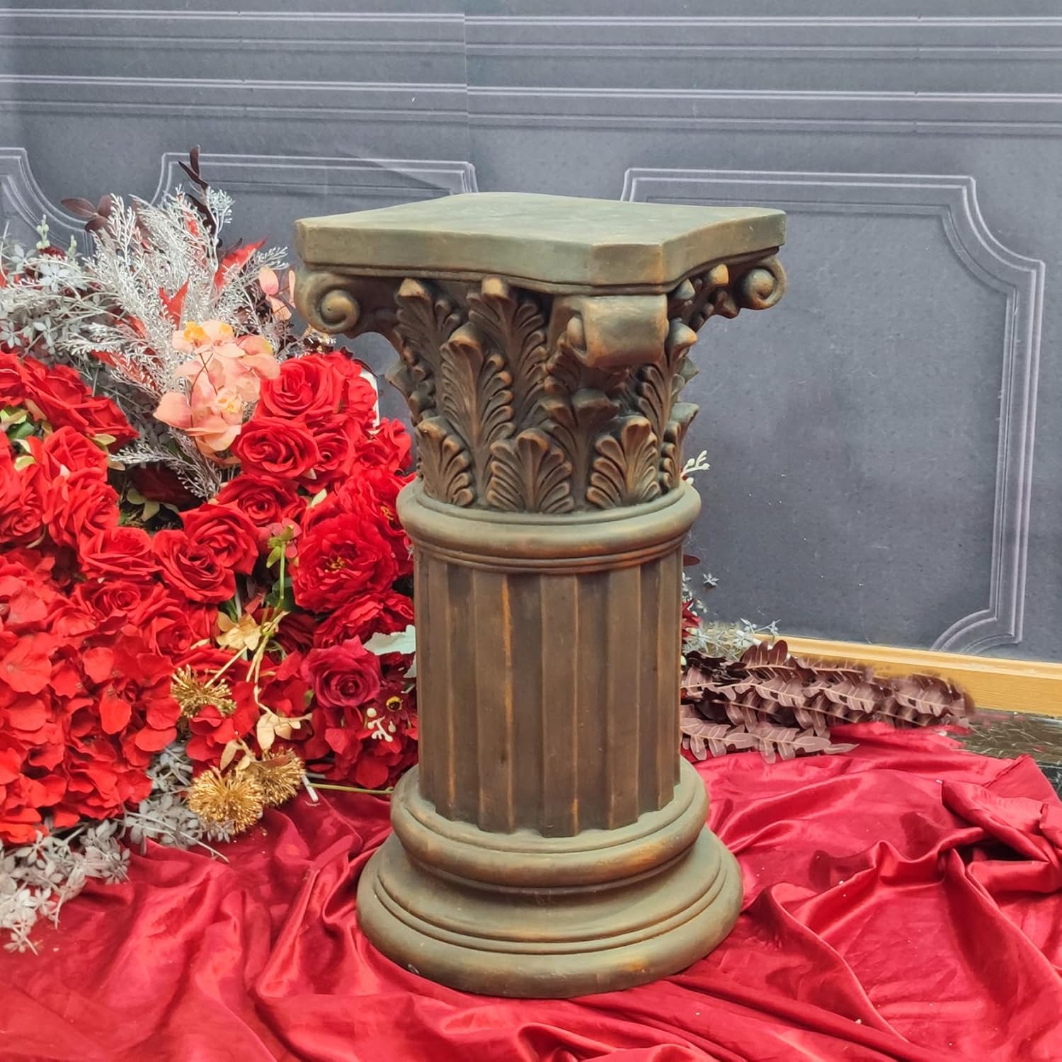 indoor column plant stand OUTOUR Exquisite Magnesium Oxide Corinthian Greek Column Pillar with S –  outourgarden