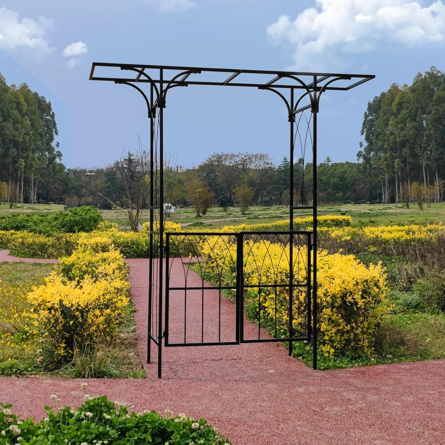 Metal Garden Archway Garden Arbor Trellis Arch Tunnel Heavy Iron Metal