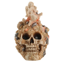 Load image into Gallery viewer, ZOEJADE  Terrarium Skull Figurine Overgrown with Coral Reptile House Cave Decorative Skeleton Statue
