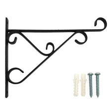 Load image into Gallery viewer, OUTOUR Iron Heavy Duty 14&quot; Plant Hook Planter Hanger Bracket for Hanging Wall Garden Patio Indoor Outdoor Décor Balcony Hall Porch Matte Black
