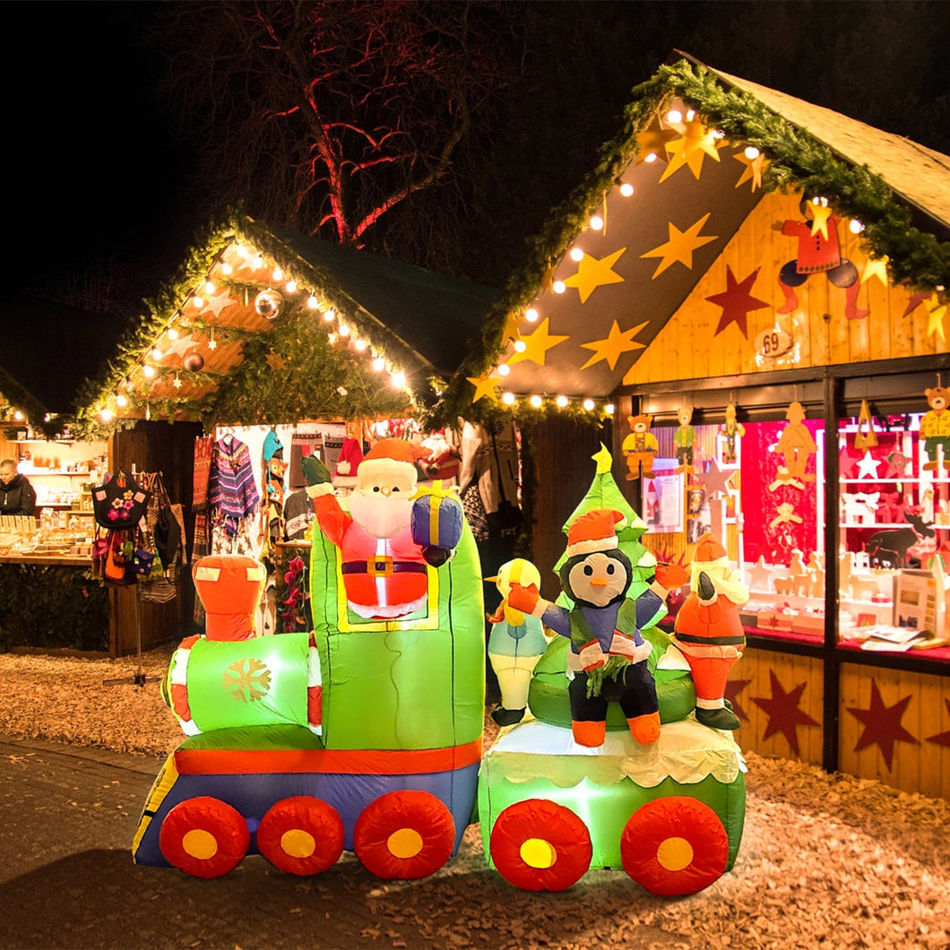 OUTOUR Inflatable Christmas train front